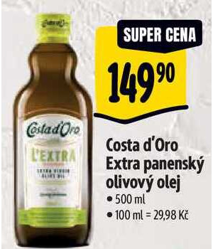 Costa d Oro Extra panenský olivový olej 500 ml v akci AkcniCeny cz