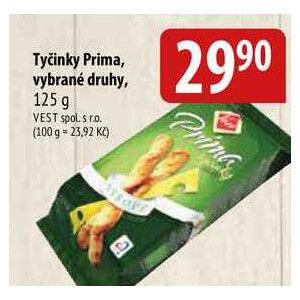 ARCHIV Vest Tyčinky Prima vybrané druhy 125 g v akci platné do 12 7