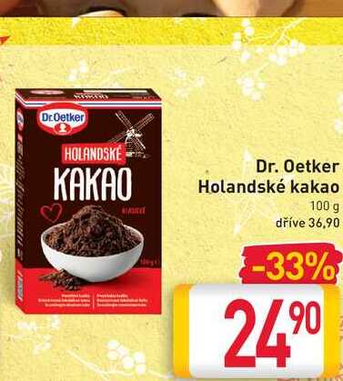 Dr Oetker Holandské kakao 100 g v akci AkcniCeny cz