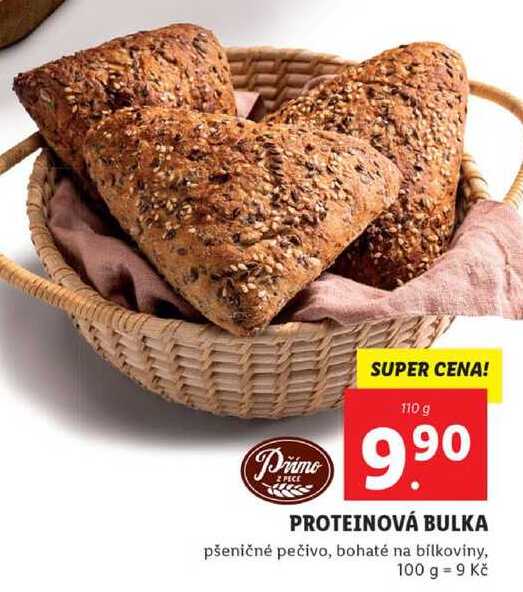 ARCHIV PROTEINOVÁ BULKA pšeničné pečivo bohaté na bílkoviny 110 g v