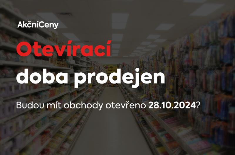 Otevírací doba obchodů na státní svátek 28. října 2024: Kde bude otevřeno a kde zavřeno?