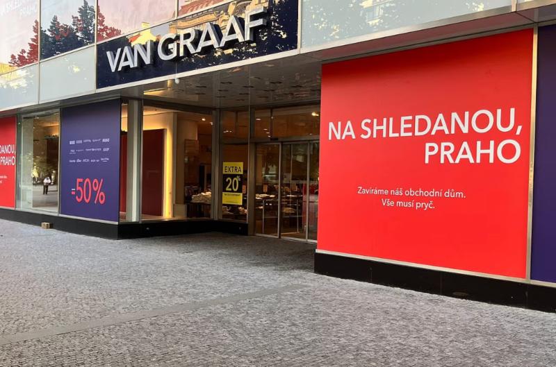 Van Graaf končí na Václaváku: výprodeje, reklamace a co bude dál