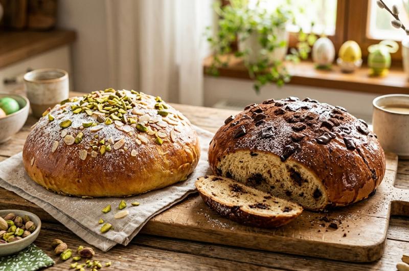 Čokoládový a pistáciový mazanec: Jakmile je ochutnáte, na klasiku zapomenete