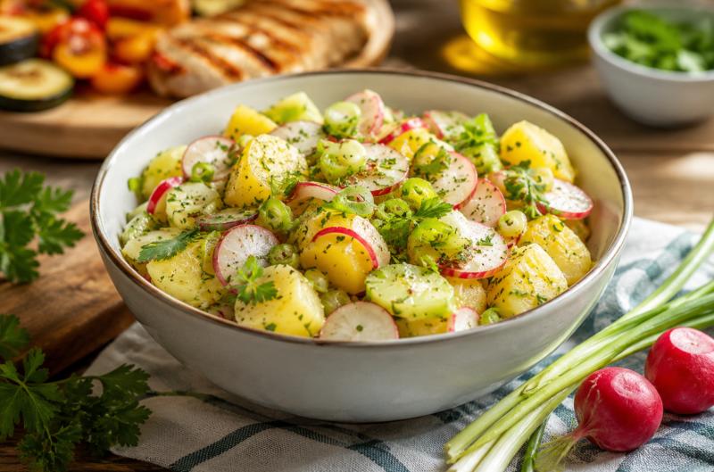 Recept na letní bramborový salát s ředkvičkami: Lehká příloha, která se skvěle hodí ke grilování