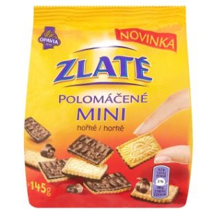 Opavia Zlaté Mini polomáčené sušenky 145g, vybrané druhy Opavia Zlaté Mini polomáčené sušenky 145g, vybrané druhy