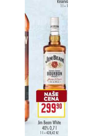 Jim Beam White 40% 0,7l v akci | AkcniCeny.cz