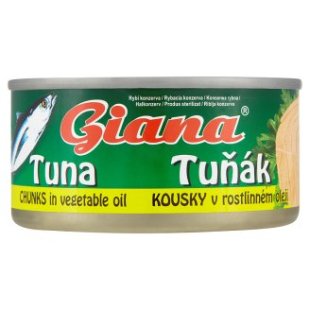 Giana Tuňák kousky 185g, vybrané druhy Giana Tuňák kousky 185g, vybrané druhy