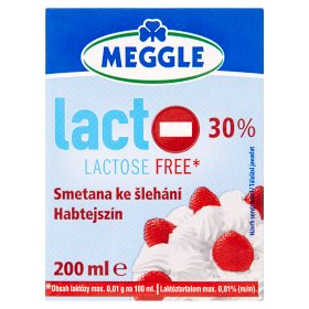 Meggle Bezlaktózová smetana ke šlehání 200ml Meggle Bezlaktózová smetana ke šlehání 200ml