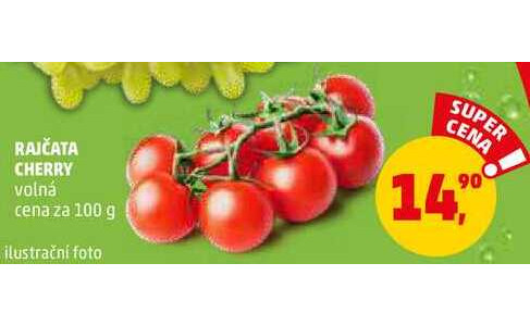 RAJČATA CHERRY volná, 100 g v akci | AkcniCeny.cz