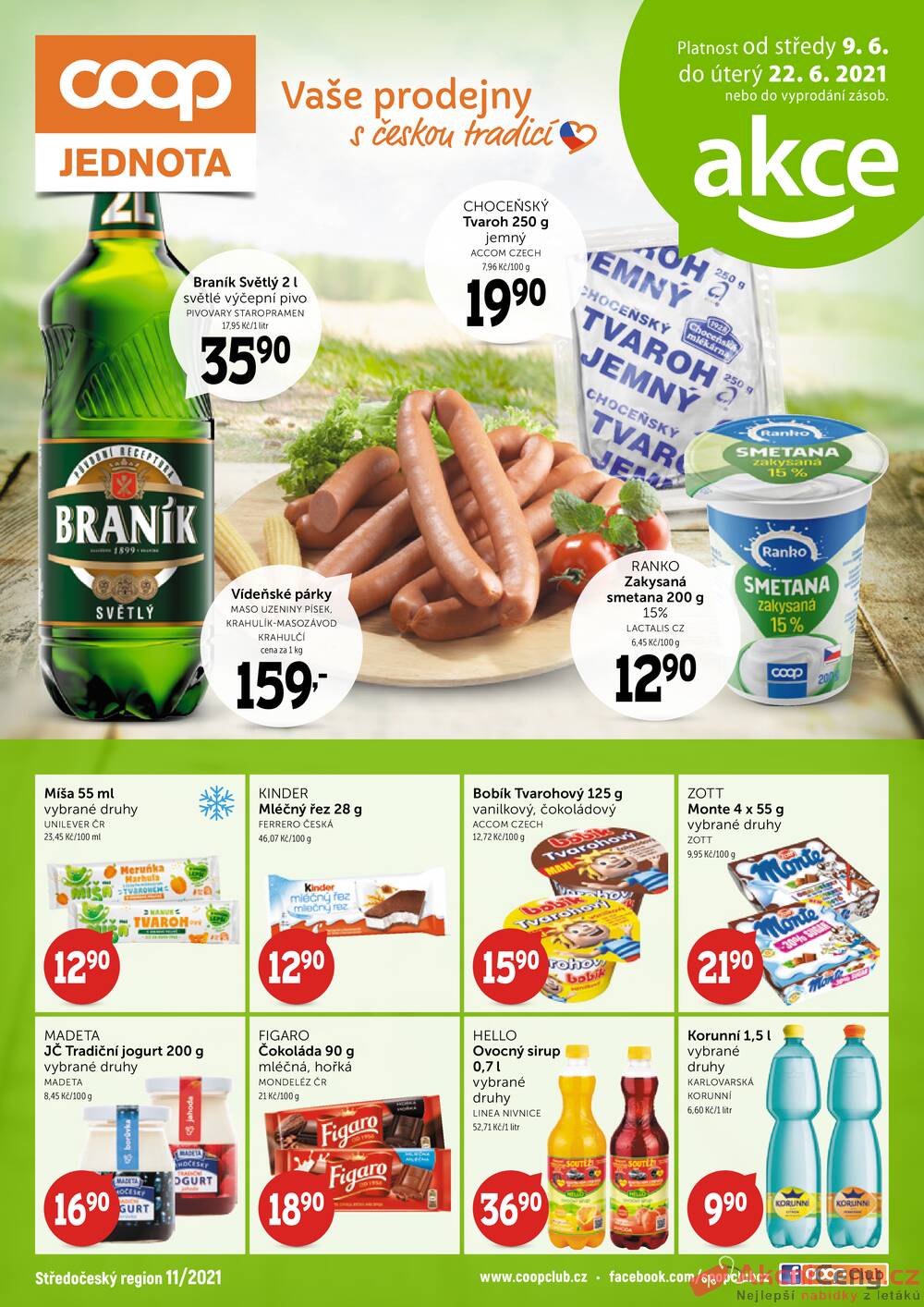 Leták COOP - COOP Středočeský region od 9.6. do 22.6.2021 - strana 1 Leták COOP - COOP Středočeský region od 9.6. do 22.6.2021 - strana 1