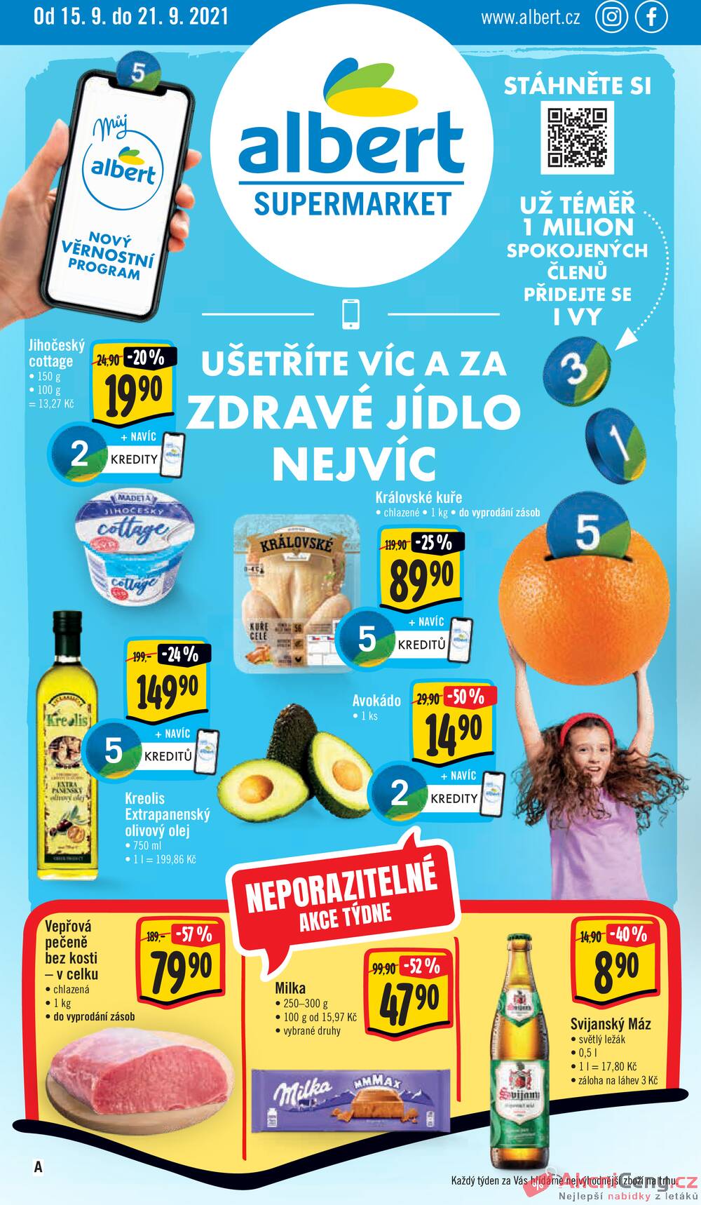 Leták Albert - Albert Supermarket od 15.9. do 21.9.2021 - strana 1 Leták Albert - Albert Supermarket od 15.9. do 21.9.2021 - strana 1