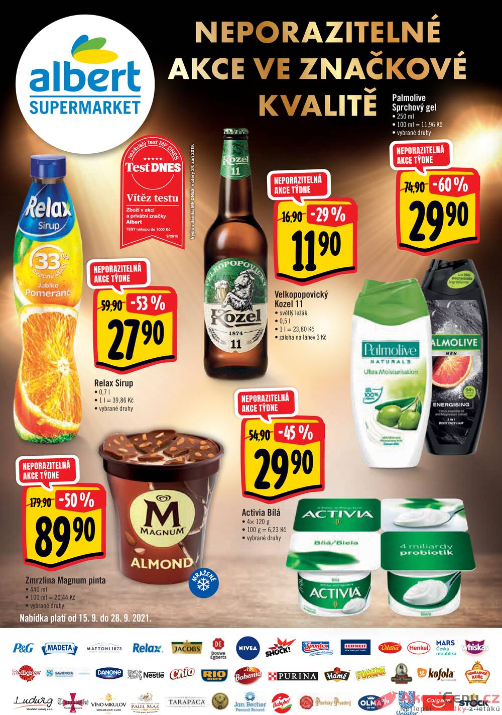 Leták Albert - Albert Supermarket brand od 15.9. do 28.9.2021 - strana 1 Leták Albert - Albert Supermarket brand od 15.9. do 28.9.2021 - strana 1