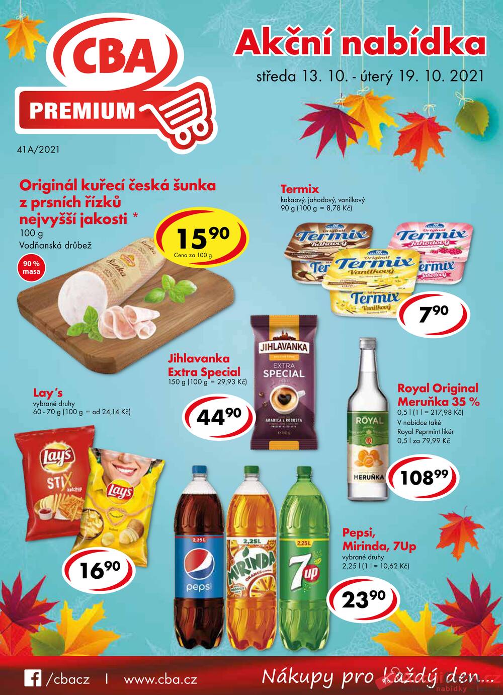 Leták CBA prodejní družstvo - CBA Premium od 13.10. do 19.10.2021 - strana 1 Leták CBA prodejní družstvo - CBA Premium od 13.10. do 19.10.2021 - strana 1