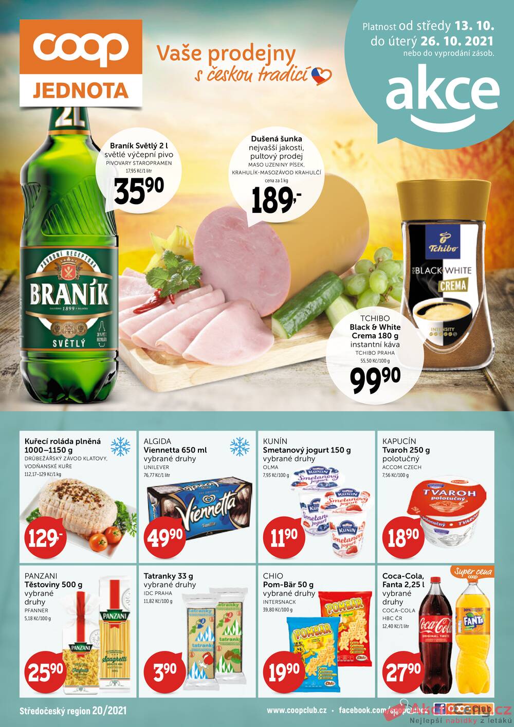 Leták COOP - COOP Středočeský region od 13.10. do 26.10.2021 - strana 1 Leták COOP - COOP Středočeský region od 13.10. do 26.10.2021 - strana 1