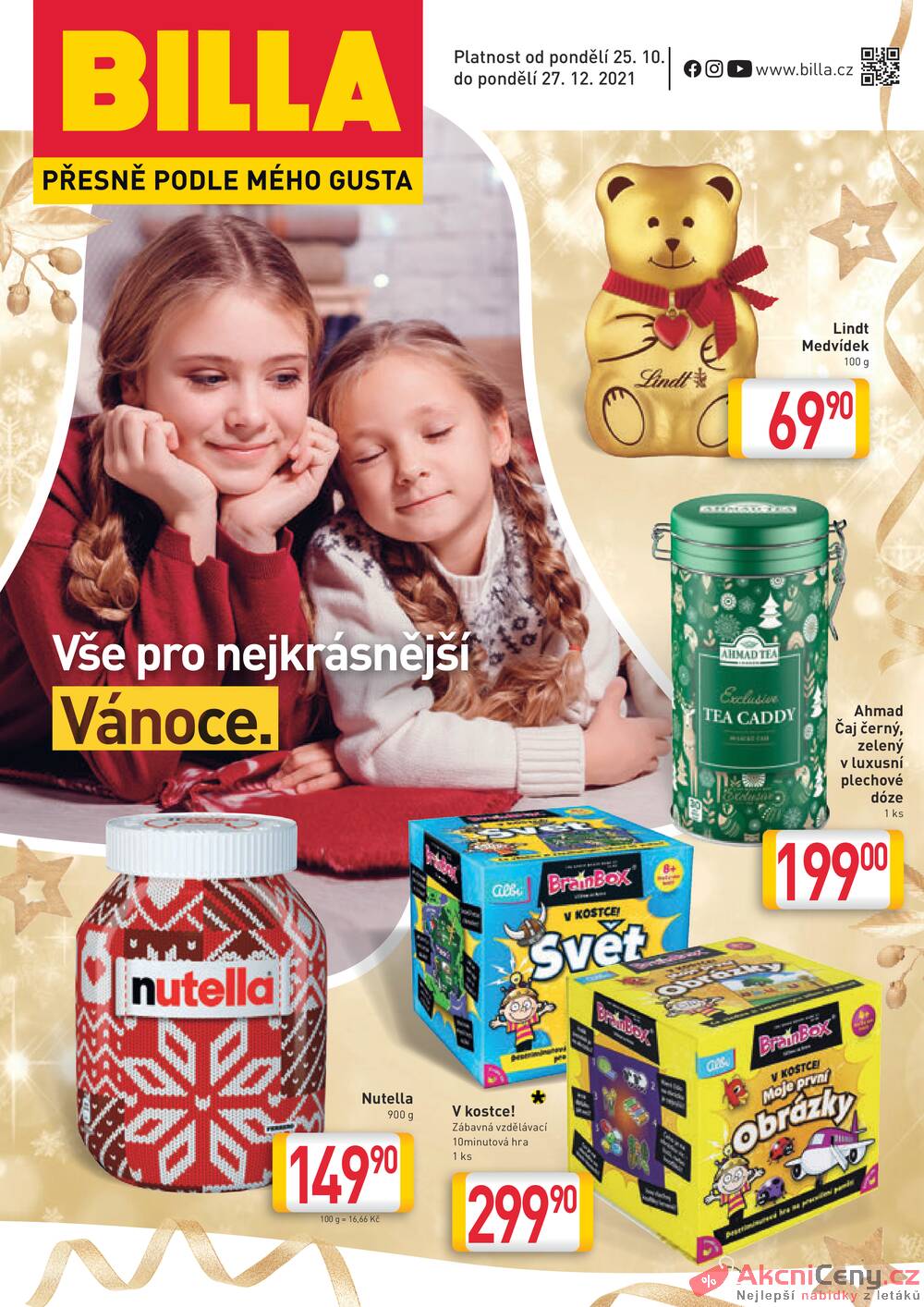 Leták Billa - Billa Vánoce od 25.10. do 27.12.2021 - strana 1 Leták Billa - Billa Vánoce od 25.10. do 27.12.2021 - strana 1