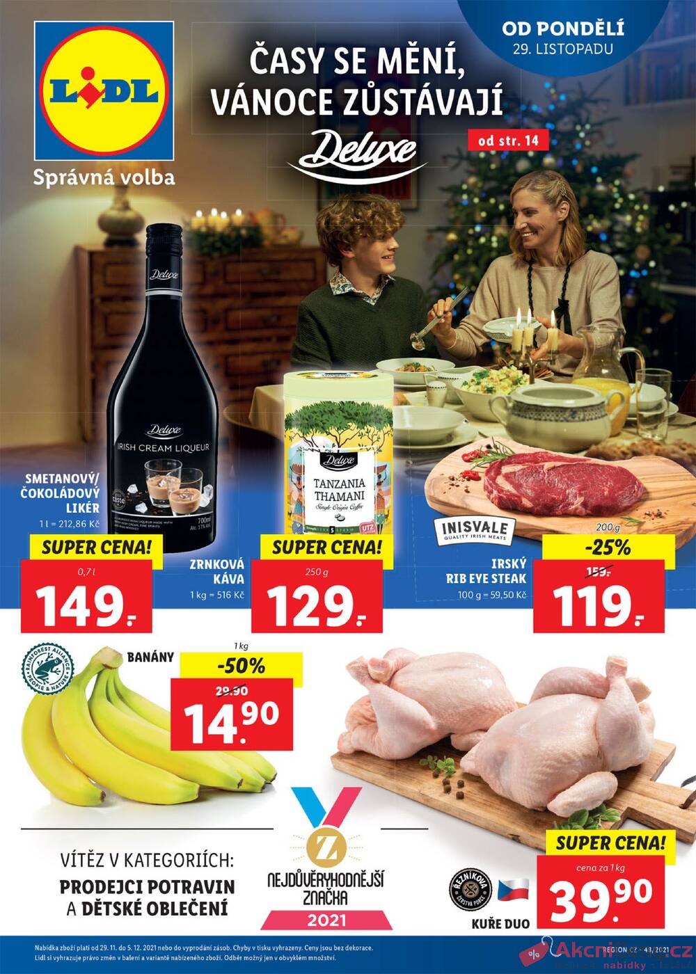 Leták Lidl - Lidl Vánoce deluxe od 29.11. do 5.12.2021 - strana 1 Leták Lidl - Lidl Vánoce deluxe od 29.11. do 5.12.2021 - strana 1