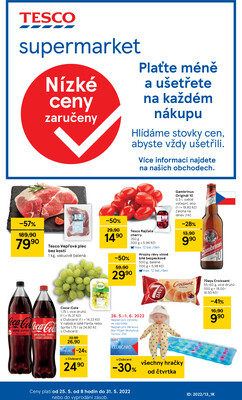 Leták Tesco supermarkety od 25.5. do 31.5.2022