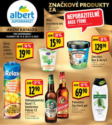Leták Albert Supermarket katalog Brand od 14.9. do 27.9.2022