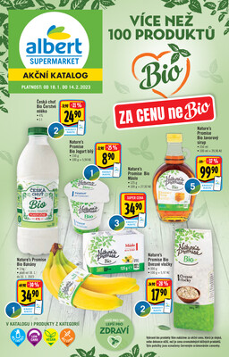 Leták Albert Supermarket katalog BIO od 18.1. do 14.2.2023