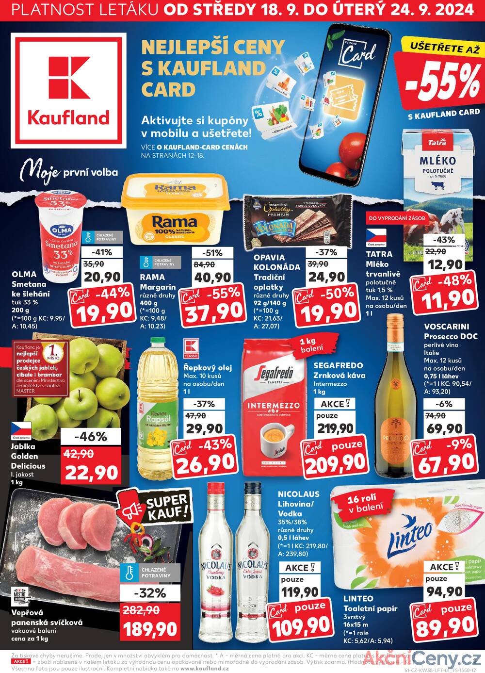 Leták Kaufland - Kaufland 18.9. - 24.9. - Kaufland - Čáslav - strana 1