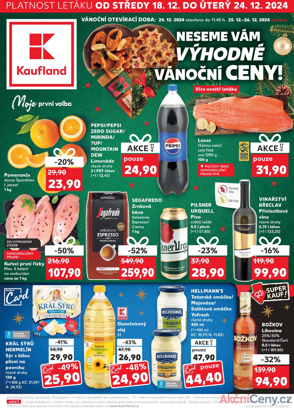 Leták Kaufland - Kaufland 18.12. - 24.12. - Kaufland - Čáslav - strana 1