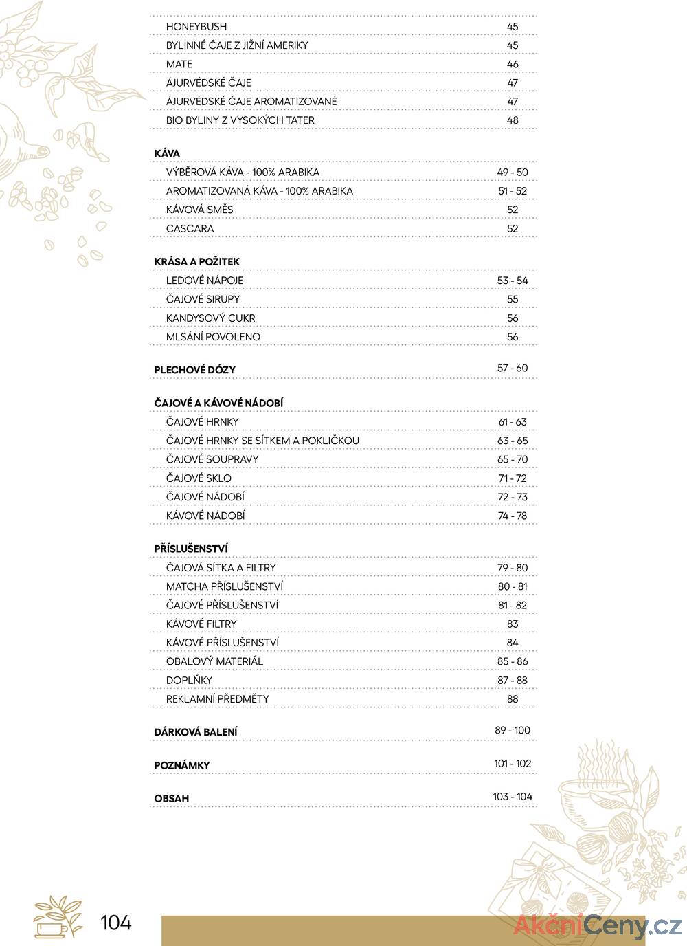 Leták Oxalis - čaj a káva
		  platný do 31.12.2025 - strana 106