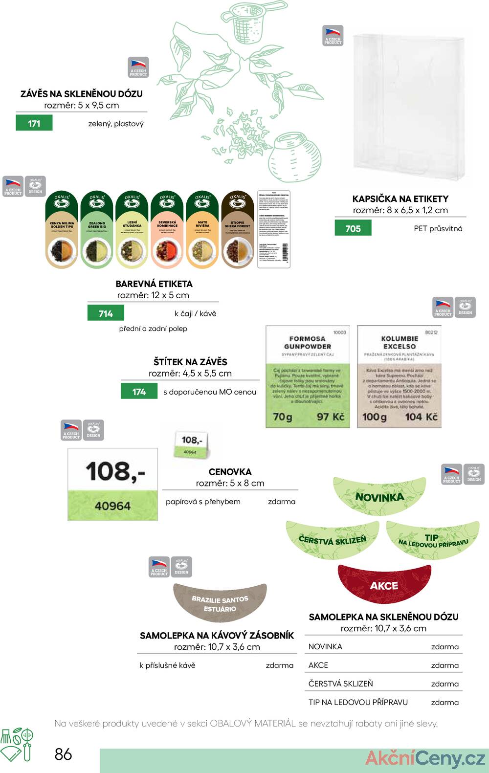 Leták Oxalis - čaj a káva
		  platný do 31.12.2025 - strana 88