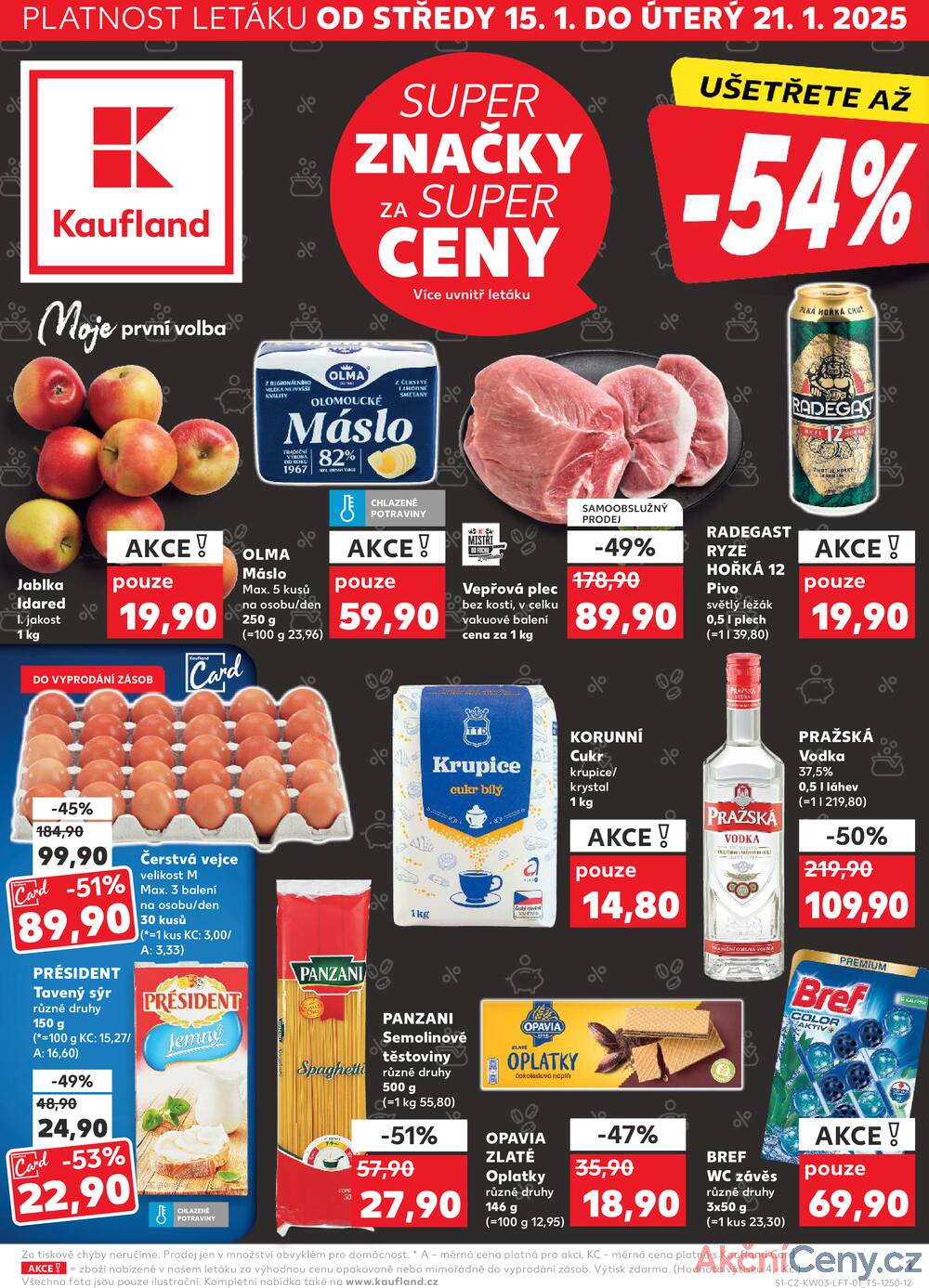 Leták Kaufland - Kaufland 15.1. - 21.1. - Kaufland - Teplice (Čs. Dobrovolců) - strana 1