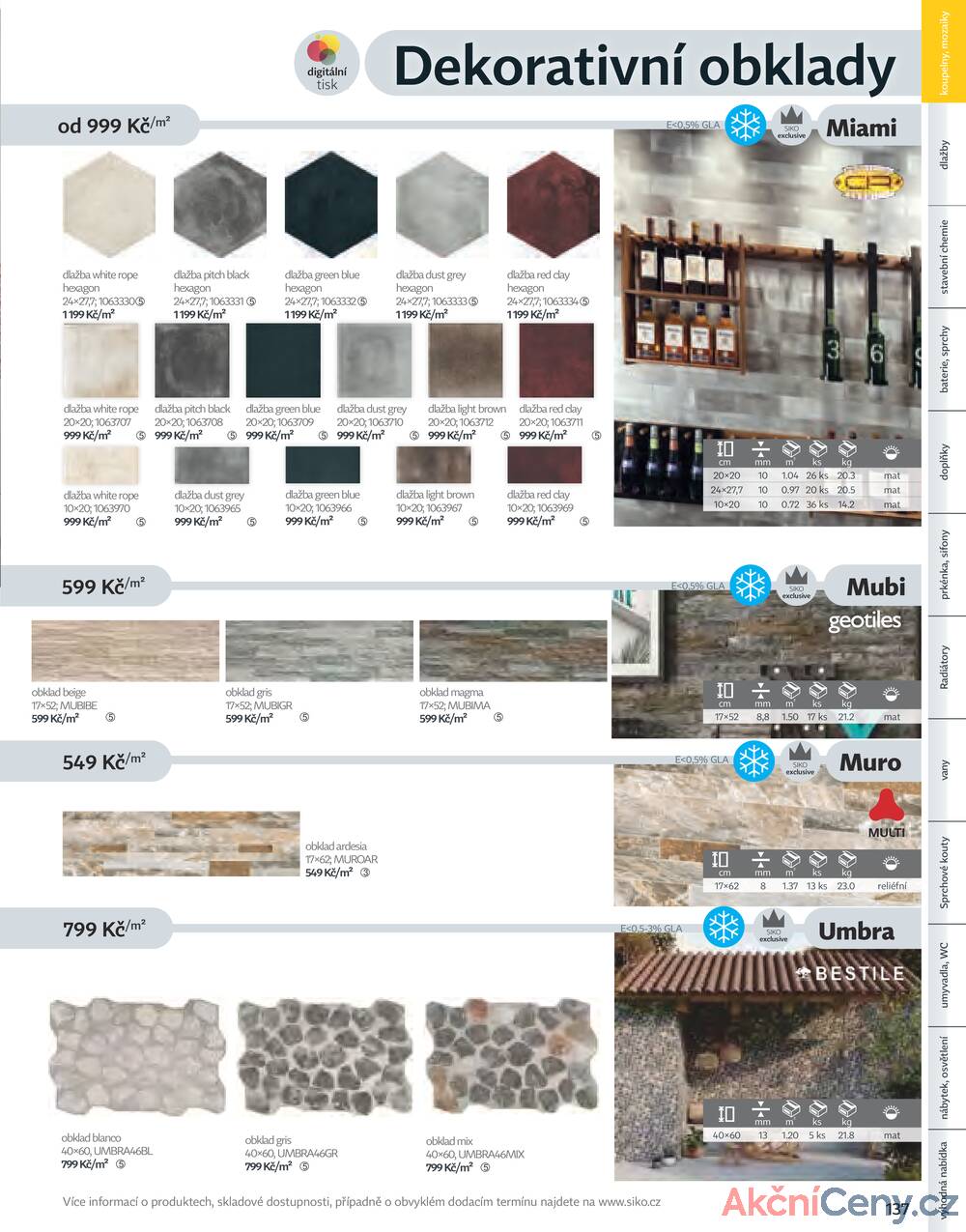 Leták Siko koupelny
platný do 31.12.2025 - strana 137