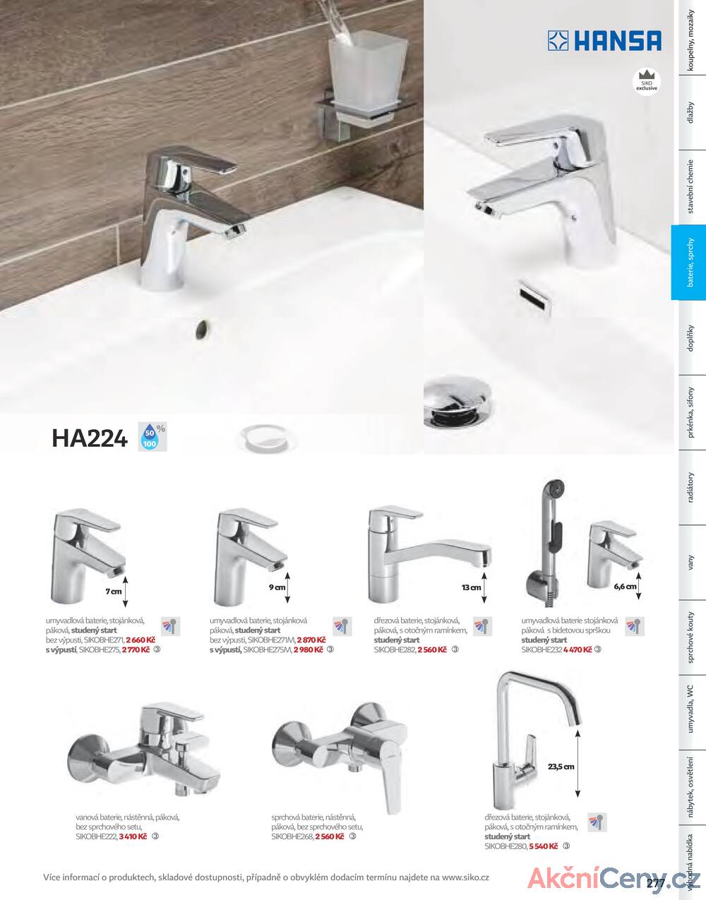 Leták Siko koupelny
platný do 31.12.2025 - strana 277