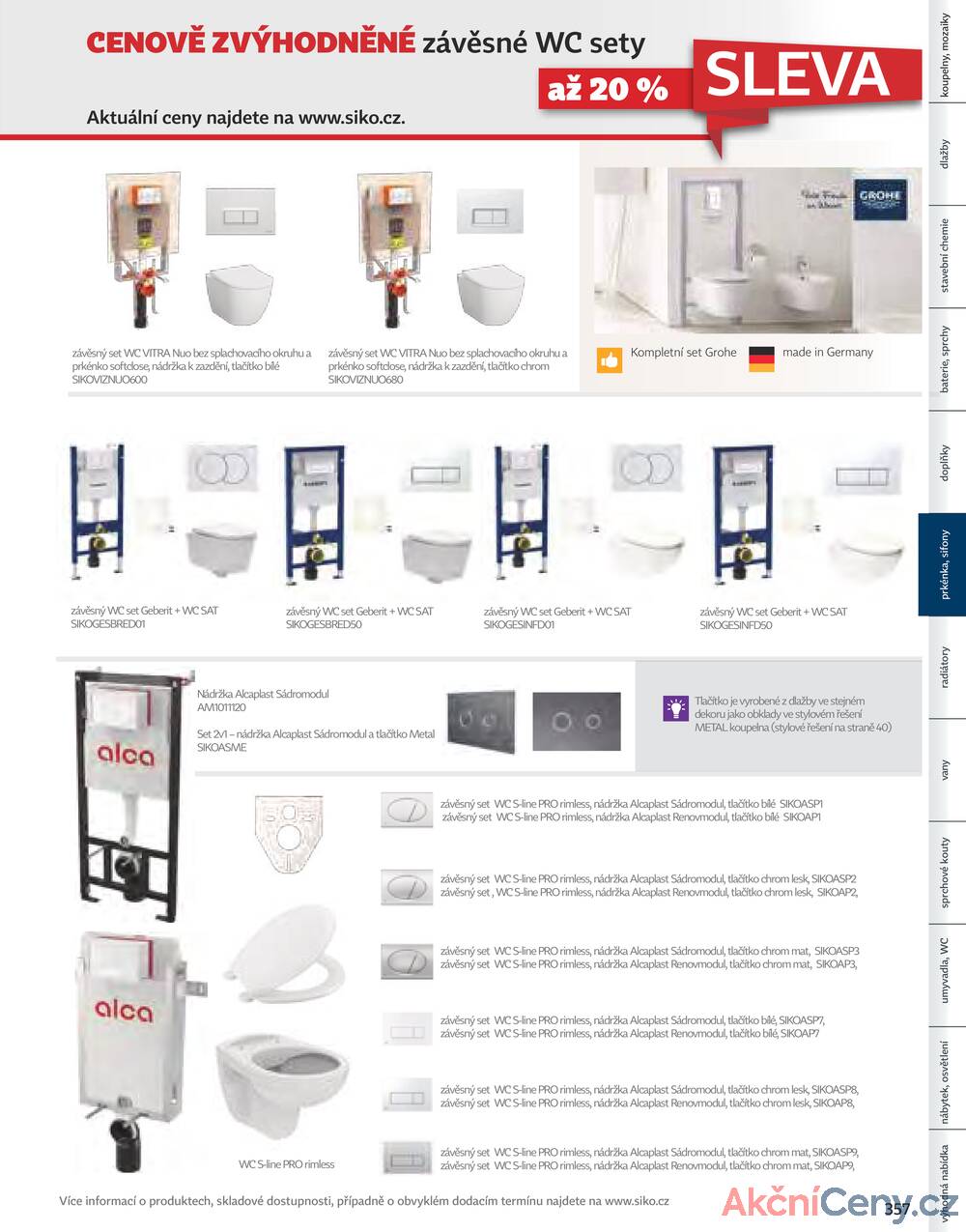 Leták Siko koupelny
platný do 31.12.2025 - strana 357