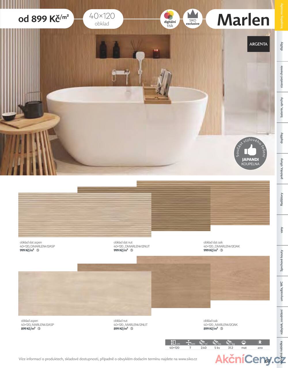 Leták Siko koupelny
platný do 31.12.2025 - strana 67