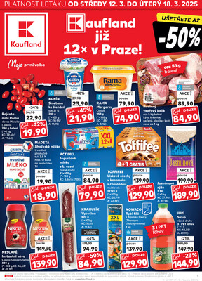 Leták Kaufland 12.3. - 18.3. - Kaufland - Praha - Horní Měcholupy