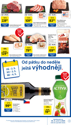 Tesco malé hypermarkety od 30.4. do 6.5.2025