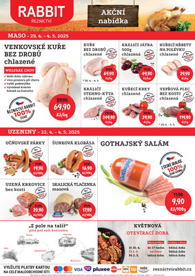 leták RABBIT řeznictví