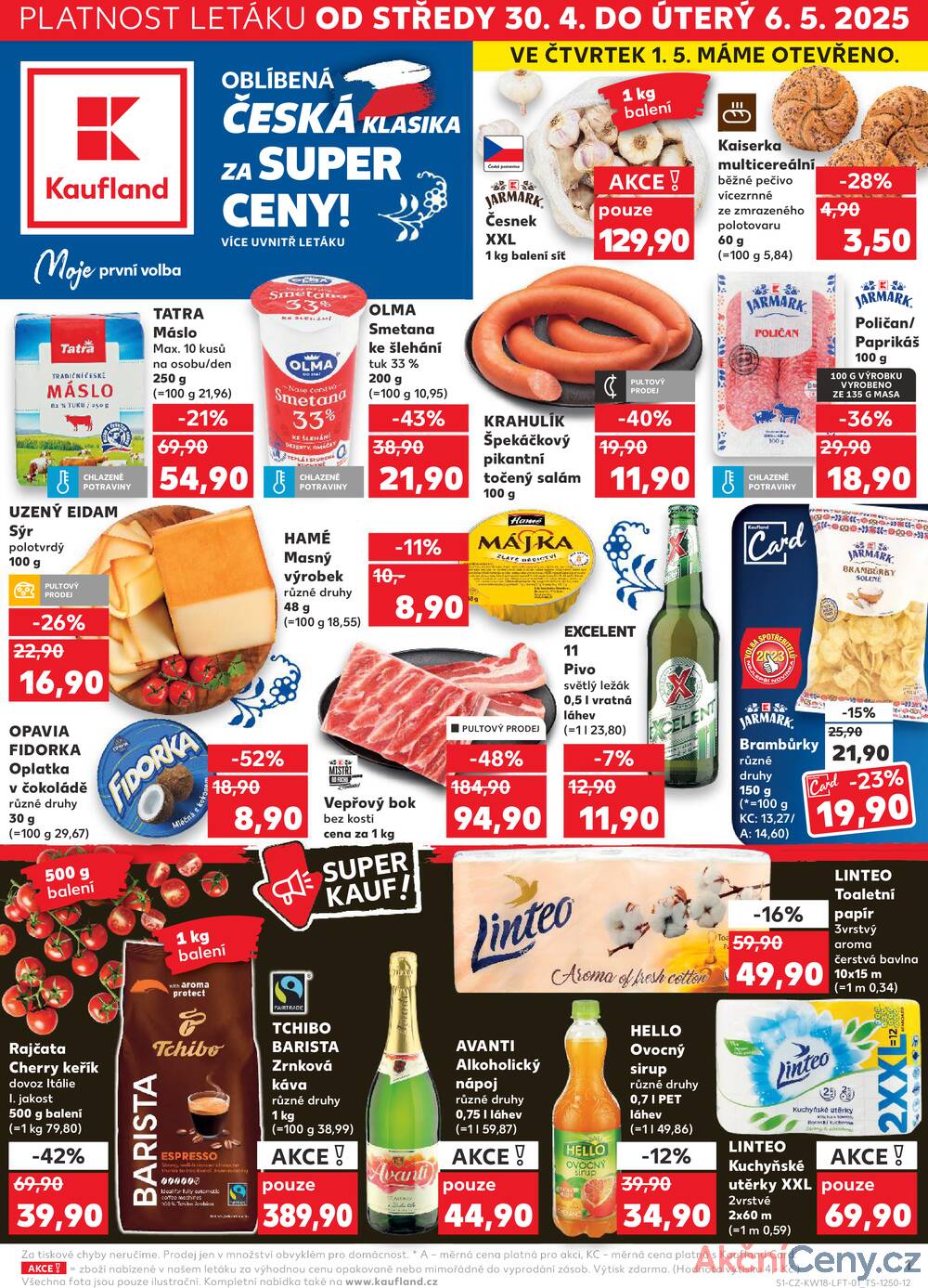 Leták Kaufland - Kaufland 30.4. - 6.5. - Kaufland - Česká Lípa - strana 1