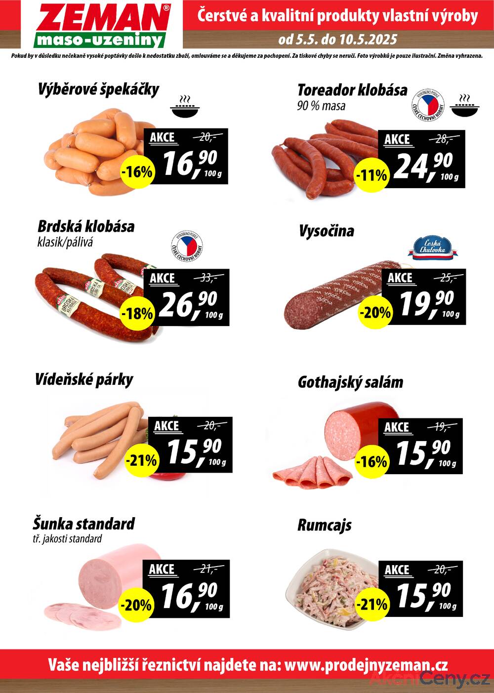 Leták ZEMAN maso-uzeniny - ZEMAN maso-uzeniny akční leták pro vybrané prodejny druhé skupiny od 5.5. do 10.5.2025 - strana 2 Leták ZEMAN maso-uzeniny - ZEMAN maso-uzeniny akční leták pro vybrané prodejny druhé skupiny od 5.5. do 10.5.2025 - strana 2