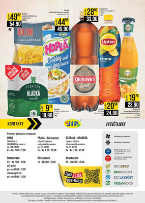 JIP Cash & Carry Brno, Praha, Ostrava od 7.5. do 13.5.2025