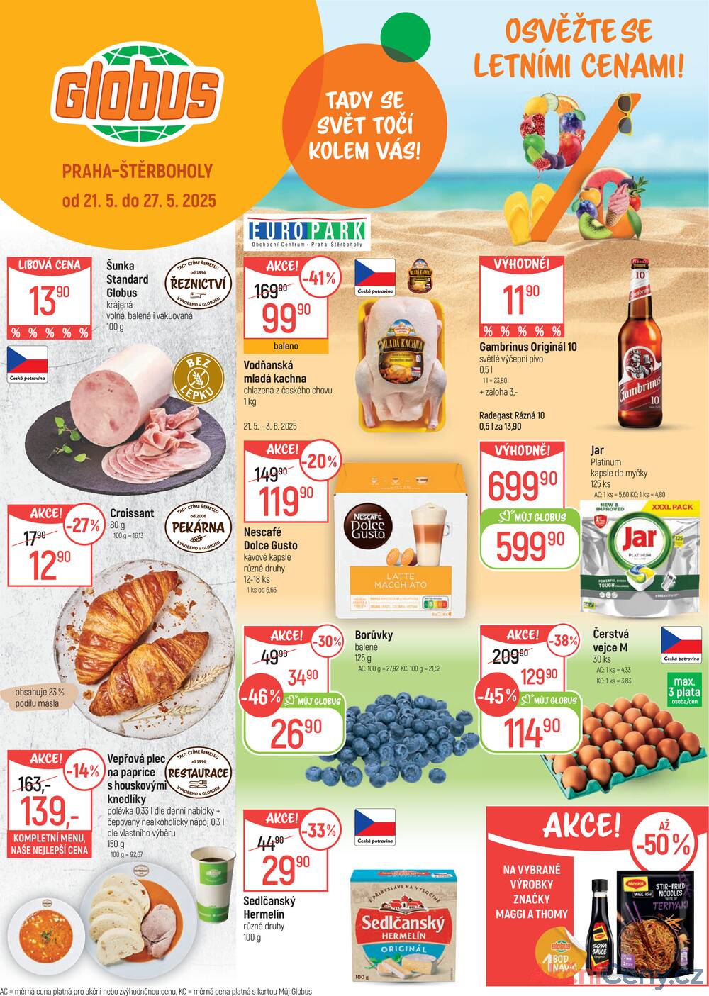 Leták Globus - Akční leták Globus 21.5. - 27.5.2025 - Globus Praha - Štěrboholy - strana 1