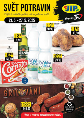 JIP Cash & Carry Jilemnice, Pardubice, Ostrava, Karlovy Vary, Olomouc a Zlín od 21.5. do 27.5.2025