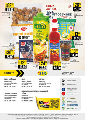 JIP Cash & Carry České Budějovice, Most, Náchod, Polička, Sušice a Svoboda nad Úpou od 21.5. do 27.5.2025