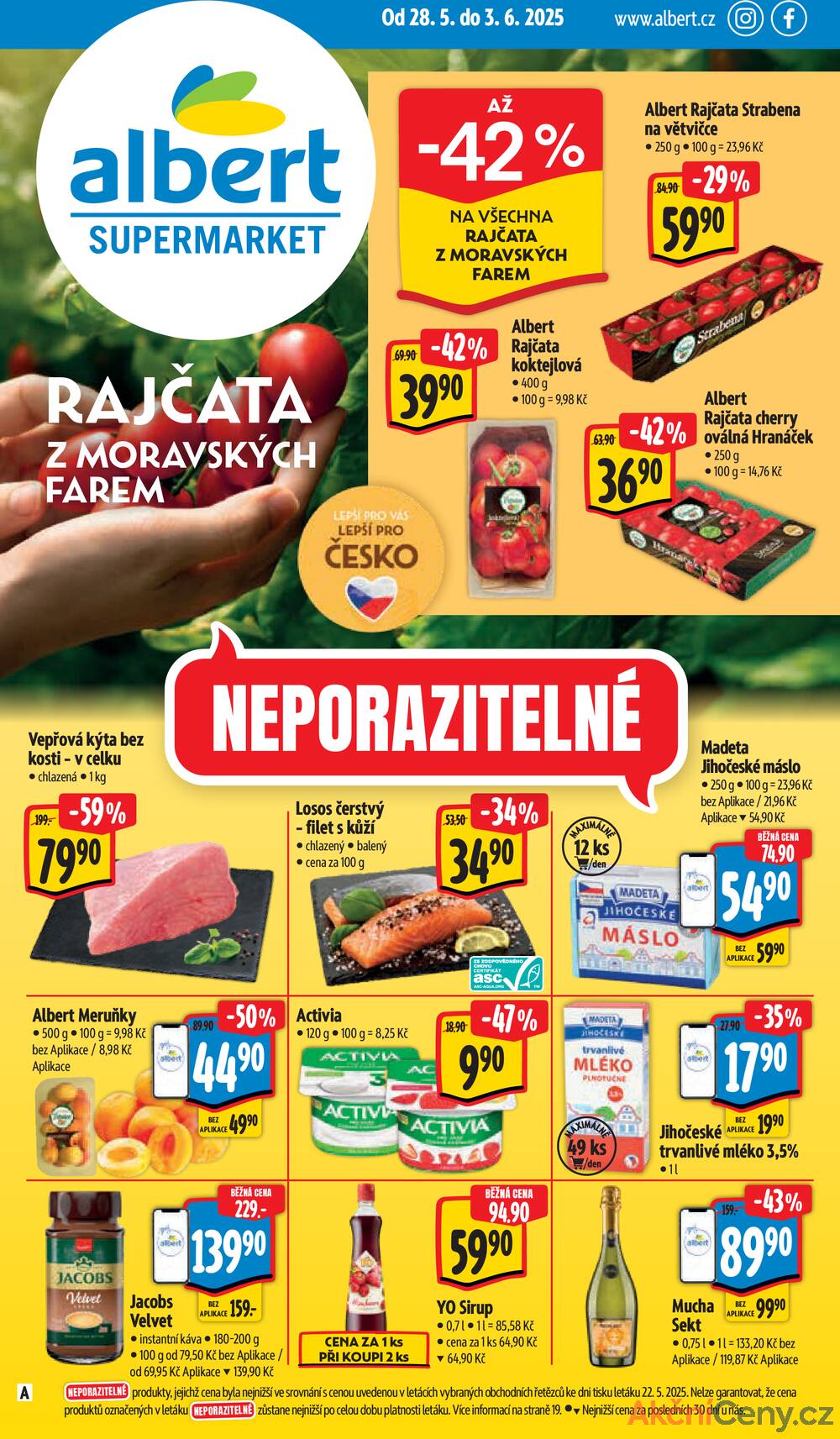 Leták Albert - Albert Supermarket od 28.5. do 3.6.2025 - strana 1 Leták Albert - Albert Supermarket od 28.5. do 3.6.2025 - strana 1