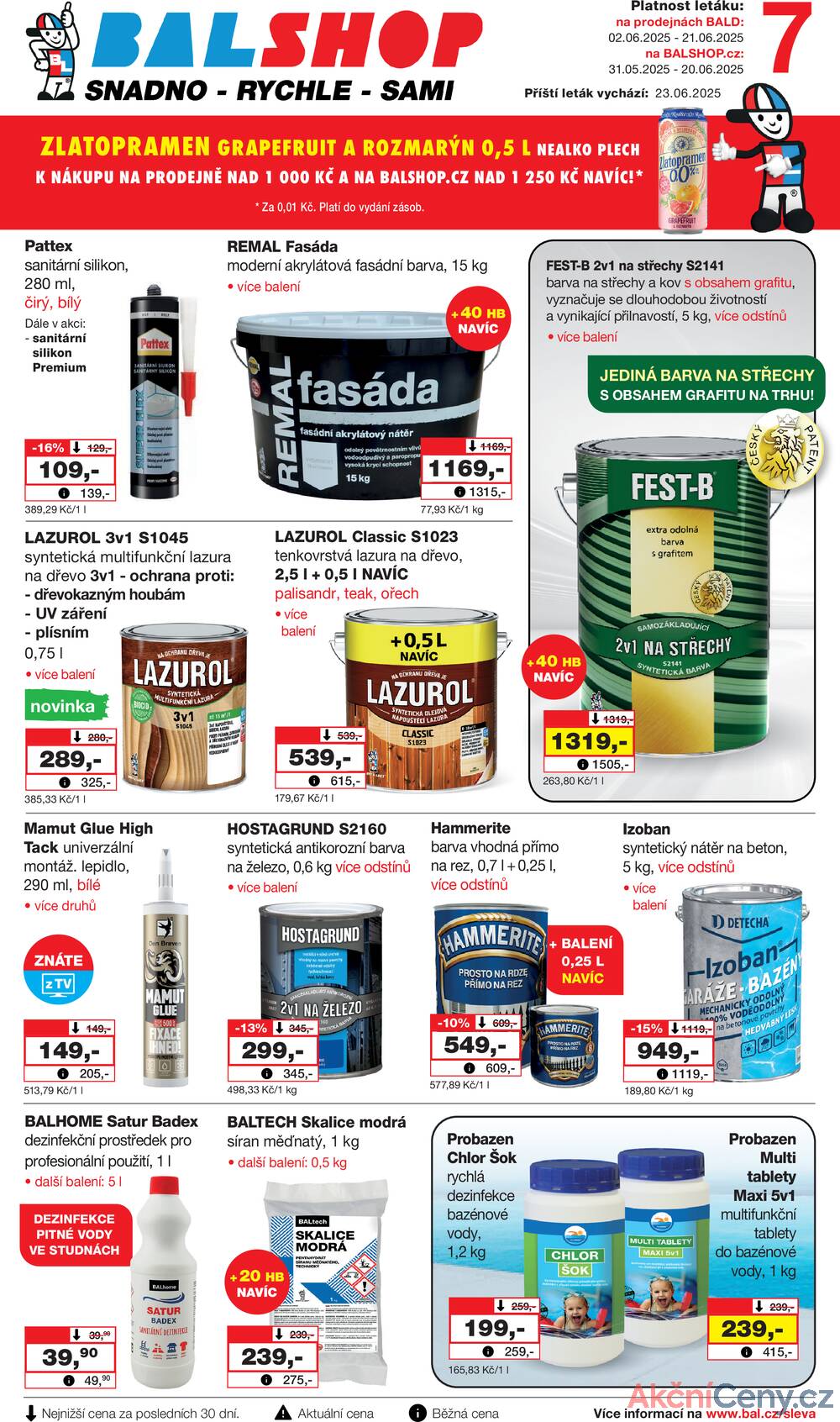 Leták Barvy a laky drogerie - Barvy a laky drogerie od 31.5. do 20.6.2025 - strana 1 Leták Barvy a laky drogerie - Barvy a laky drogerie od 31.5. do 20.6.2025 - strana 1