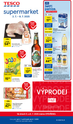 Leták Tesco supermarkety od 2.7. do 8.7.2025