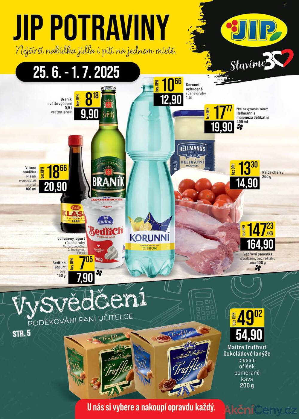 Leták JIP - JIP Cash & Carry České Budějovice, Most, Náchod, Polička, Sušice a Svoboda nad Úpou od 25.6. do 1.7.2025 - strana 1