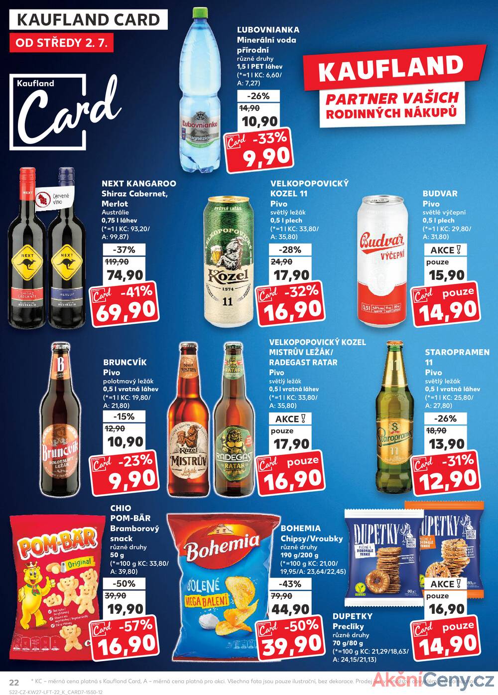 Leták Kaufland - Kaufland 2.7. - 8.7. - Kaufland - Praha - Horní Měcholupy - strana 22