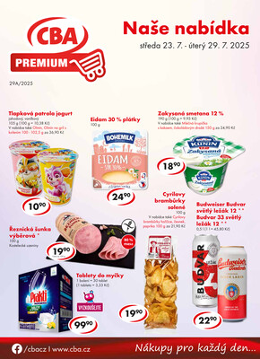 CBA Premium od 23.7. do 29.7.2025