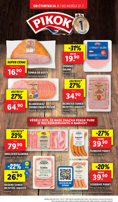 Lidl Čtvrtek od 24.7. do 27.7.2025