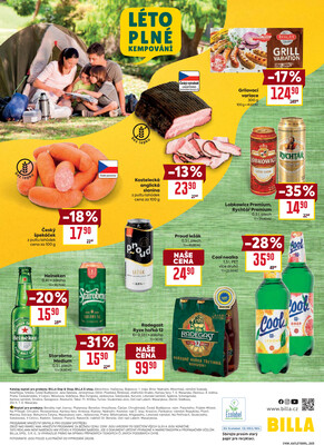 Billa katalog Léto od 30.7. do 19.8.2025