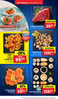 Lidl Čtvrtek od 31.7. do 3.8.2025